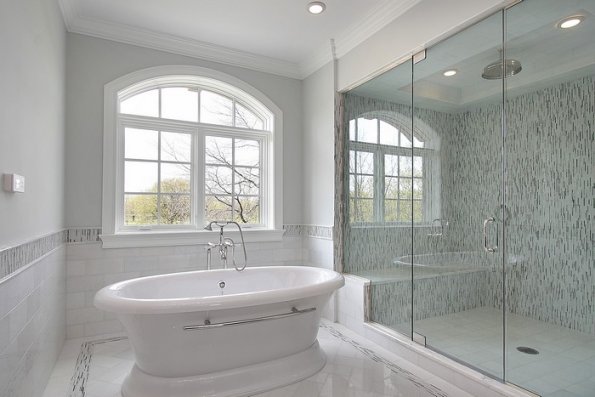 Master bath with large shower